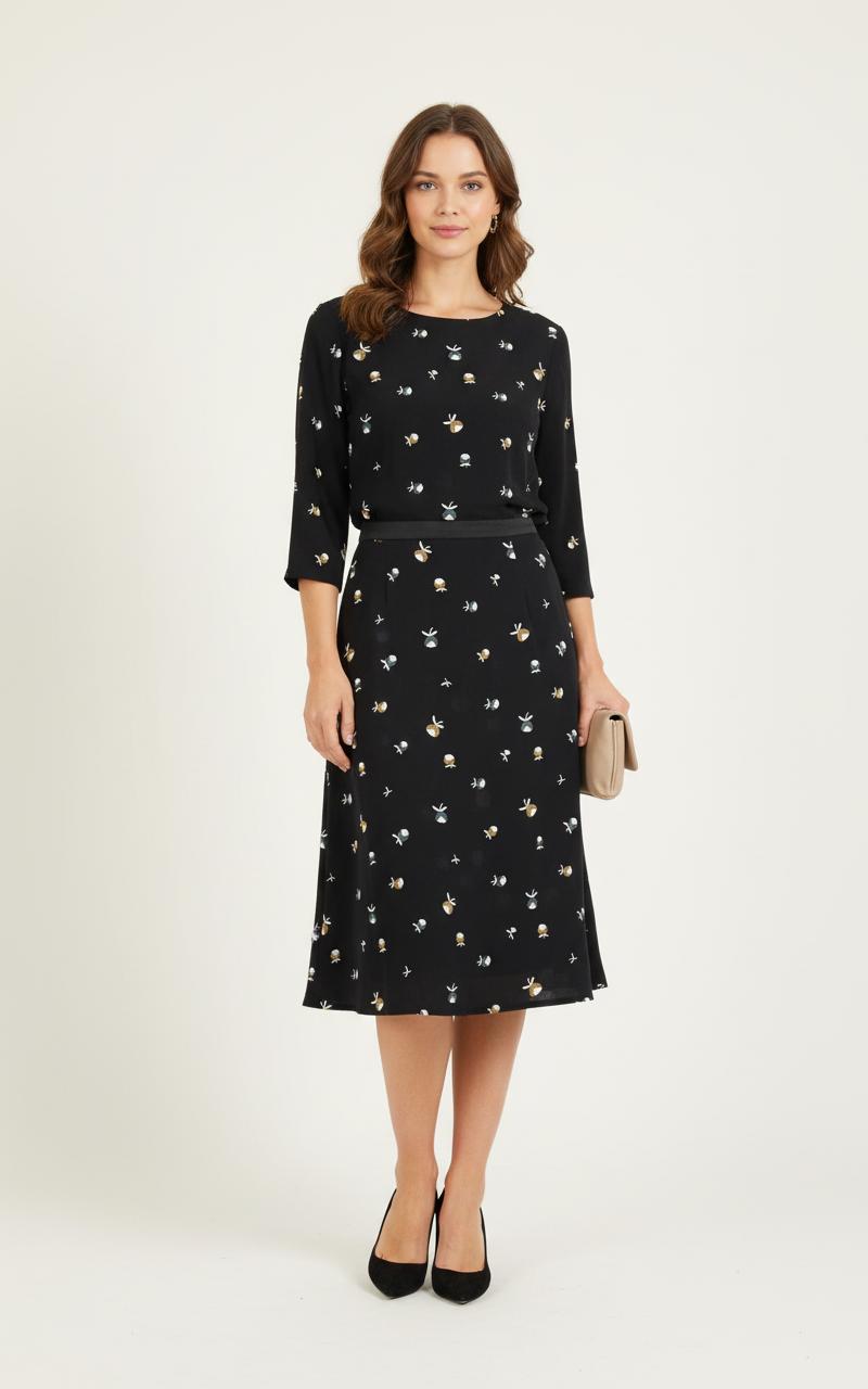 Jupe Midi Noire - Taille L/40