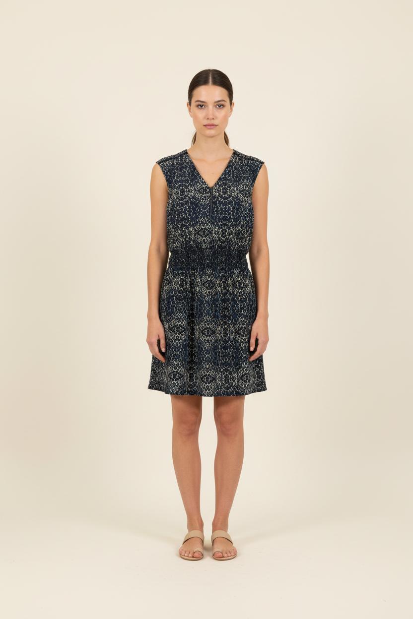 Robe Courte Bleue et Noire - Taille XS/34 de la marque ZAPA | PARAD44609 - Vendu par Paradigme - Image 1