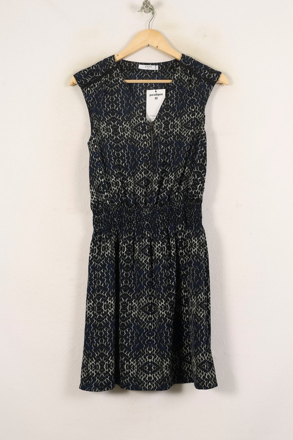 Robe Courte Bleue et Noire - Taille XS/34 de la marque ZAPA | PARAD44609 - Vendu par Paradigme - Image 2