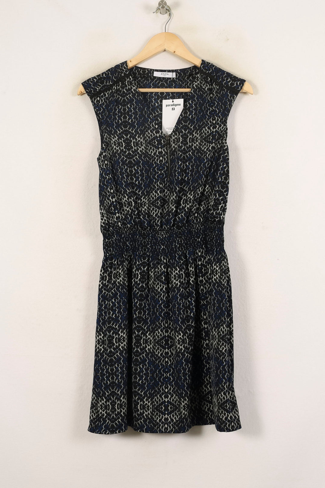 Robe Courte Bleue et Noire - Taille XS/34 de la marque ZAPA | PARAD44609 - Vendu par Paradigme - Image 2
