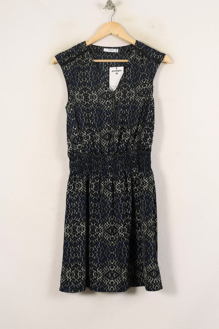 Robe Courte Bleue et Noire - Taille XS/34 de la marque ZAPA | PARAD44609 - Vendu par Paradigme - Image 2