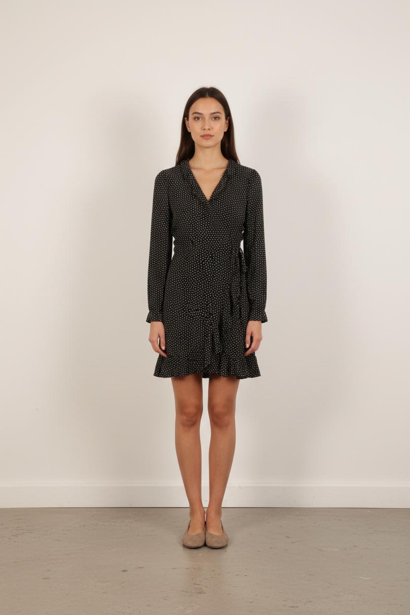 Robe Courte Noire et Blanche - Taille XS/34