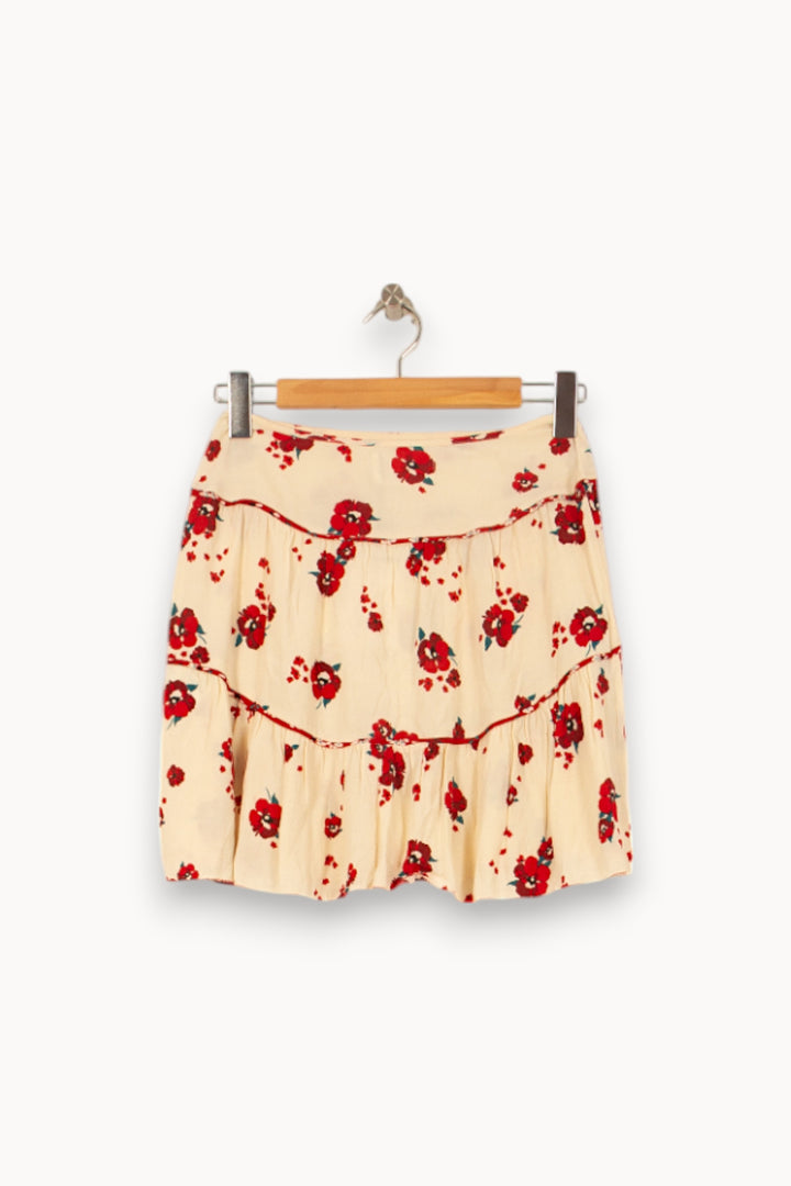 Jupe Courte Blanche et Rouge - Taille XS/34 de la marque ba&sh | PARAD44627 - Vendu par Paradigme - Image 4