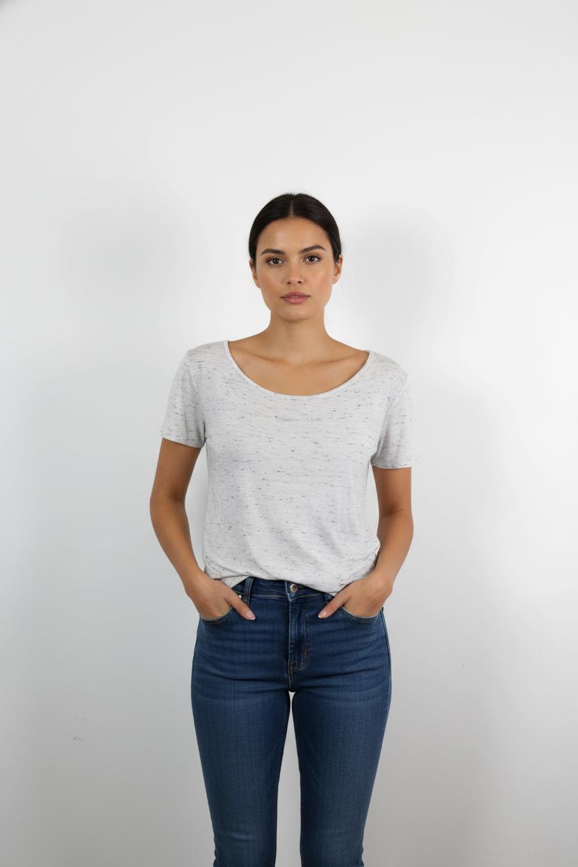 Tee-shirt Gris clair - Taille XS/34