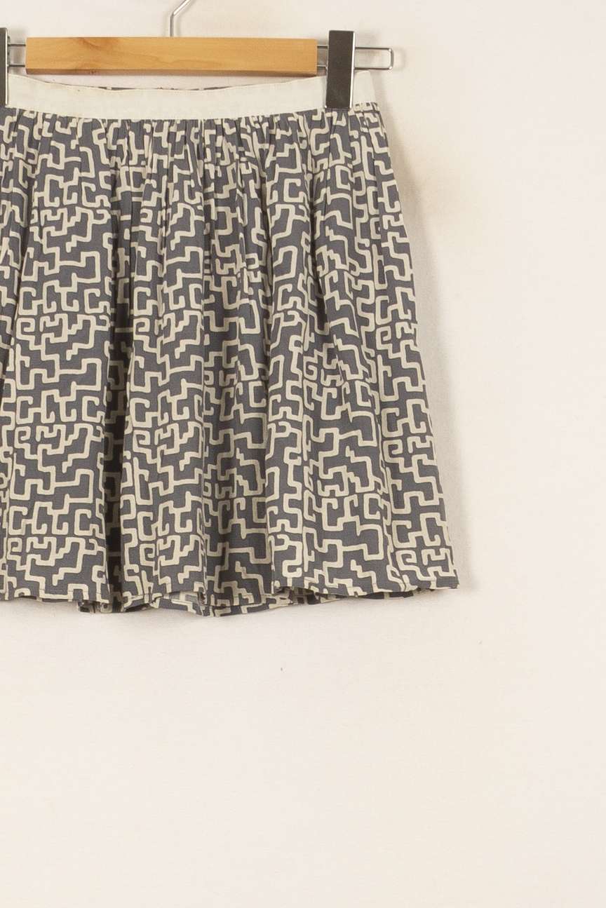 Jupe Courte Bleue et Blanche - Taille XS/34 de la marque American Vintage | PARAD44640 - Vendu par Paradigme - Image 3