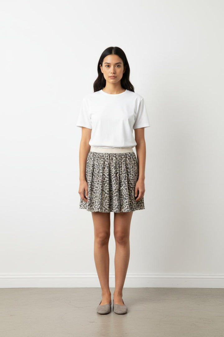Jupe Courte Bleue et Blanche - Taille XS/34