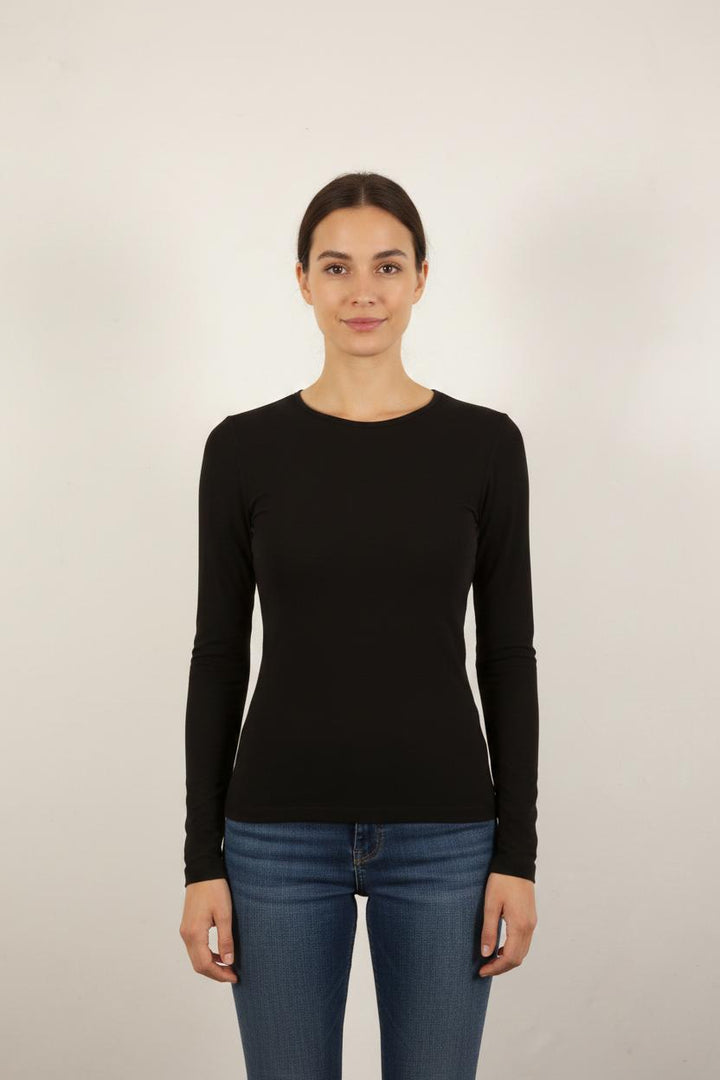 Tee-shirt Manches Longues Noir - Taille L/40