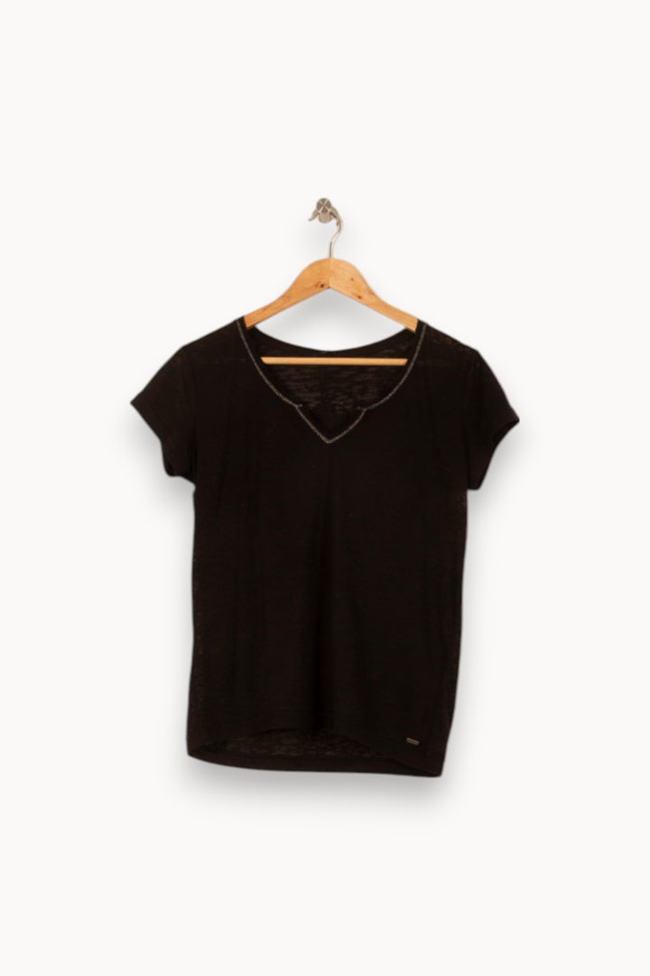 Tee-shirt Noir - Taille L/40 de la marque IKKS | PARAD44654 - Vendu par Paradigme - Image 2