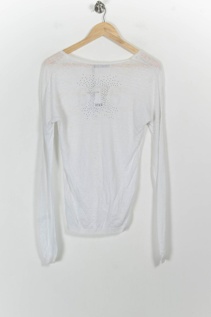 Pull Blanc - Taille M/38 de la marque IKKS | PARAD44655 - Vendu par Paradigme - Image 4