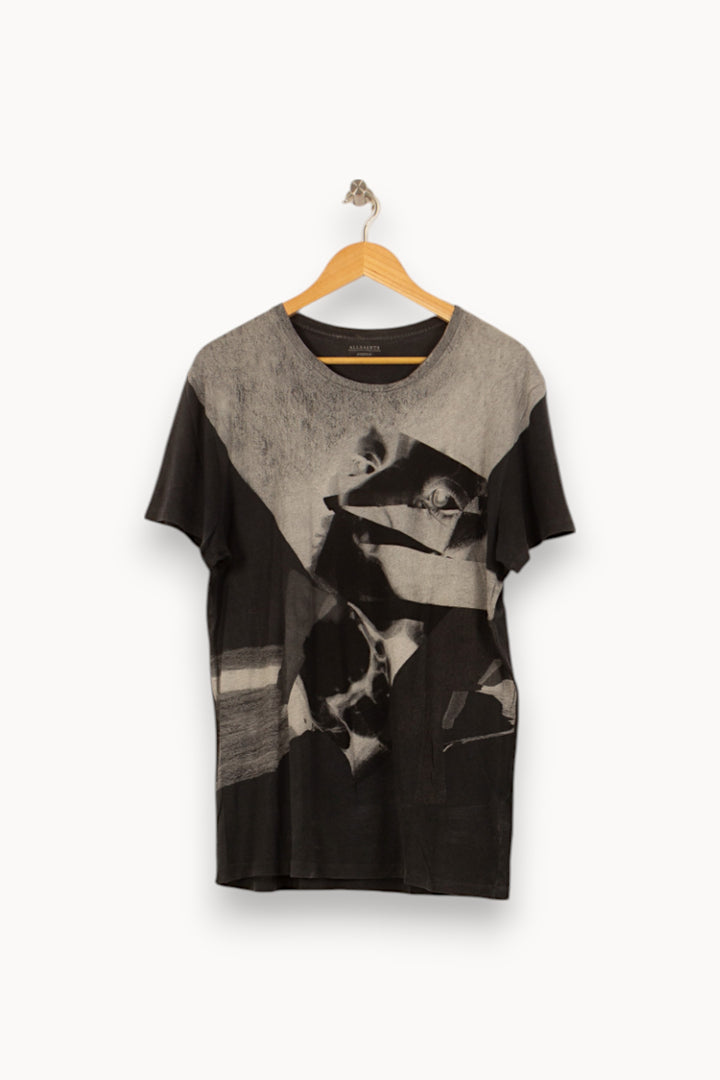 Tee-shirt Noir et Gris - Taille M/38 de la marque All Saints | PARAD44670 - Vendu par Paradigme - Image 2
