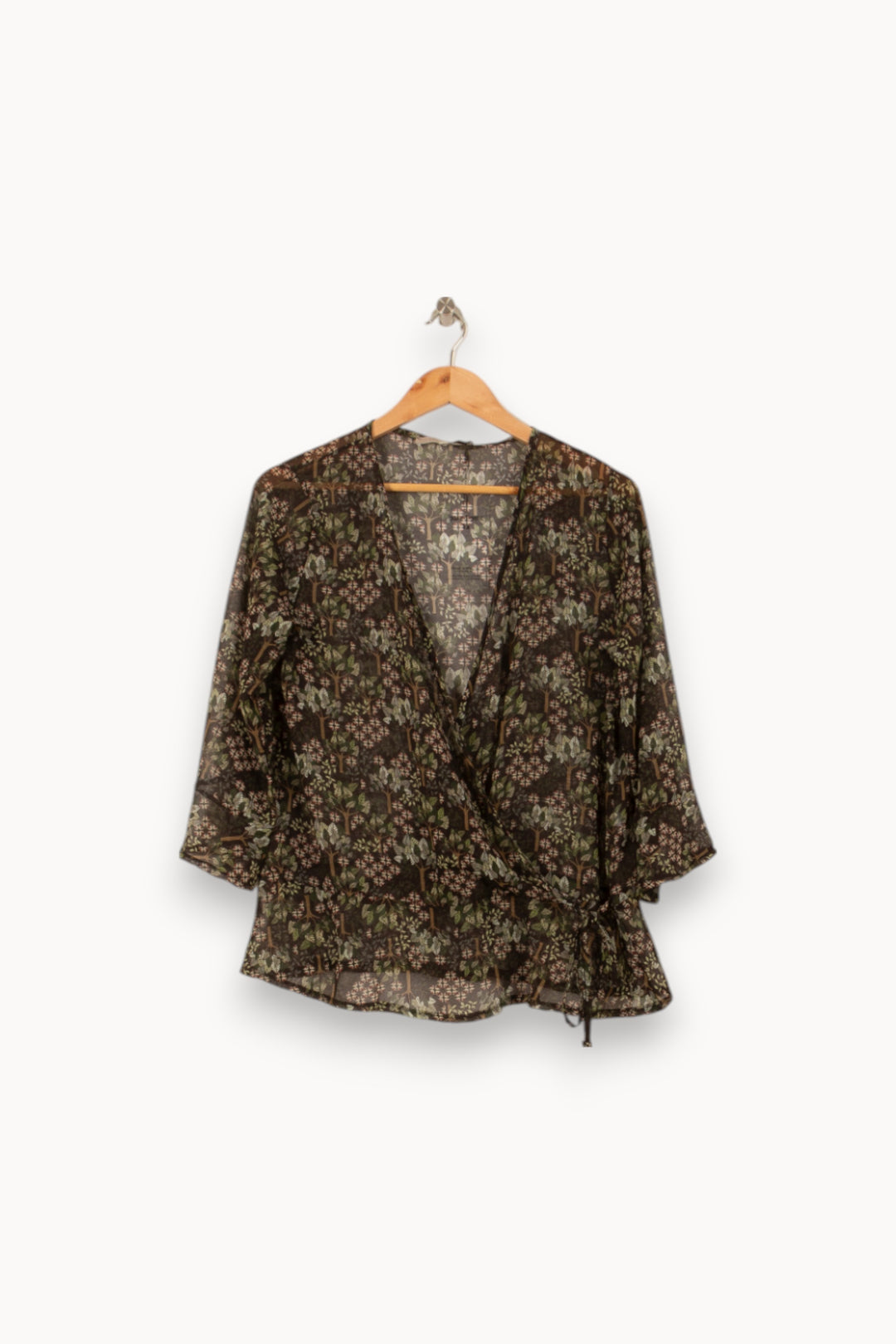 Blouse Verte et Noire - Taille M/38 de la marque La Fée Maraboutée | PARAD44679 - Vendu par Paradigme - Image 2