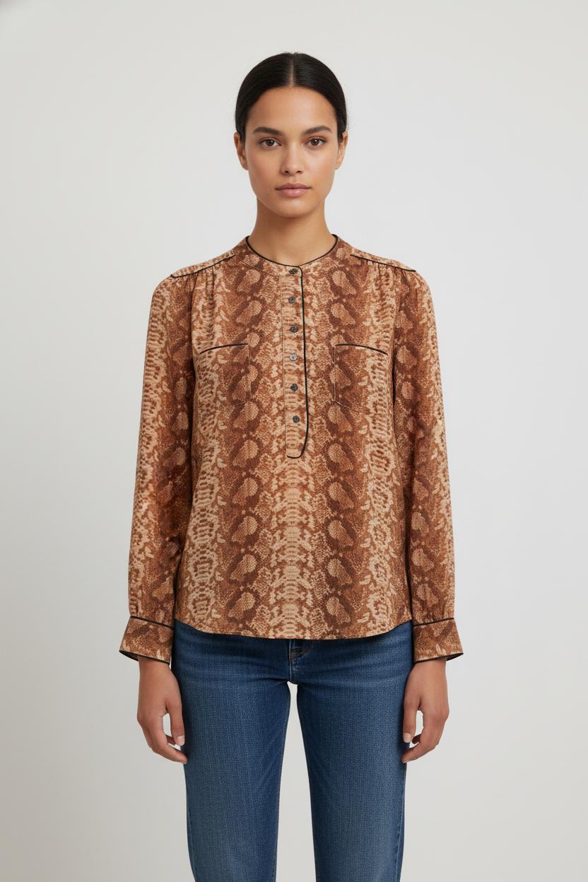 Blouse Marron - Taille S/36