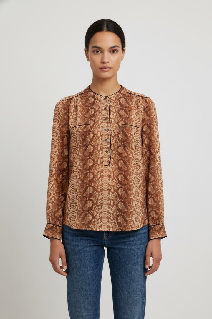 Blouse Marron - Taille S/36