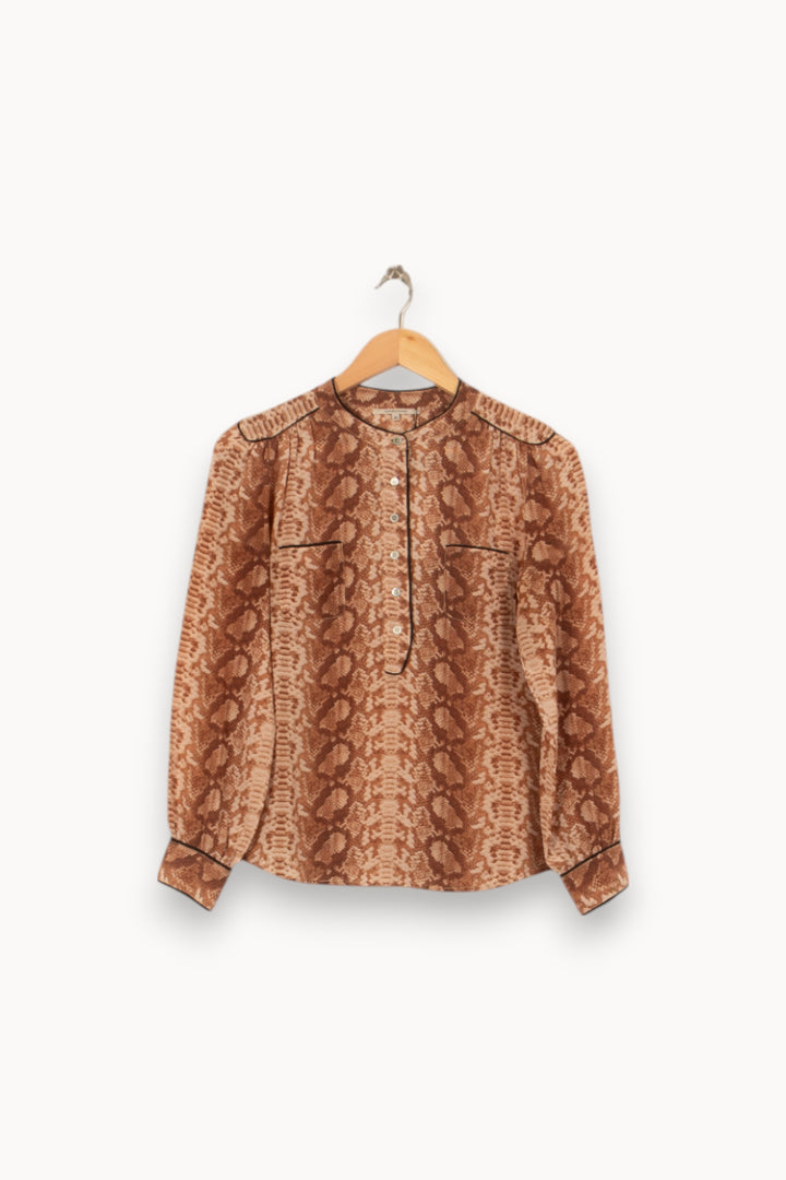 Blouse Marron - Taille S/36 de la marque Gerard Darel | PARAD44684 - Vendu par Paradigme - Image 2