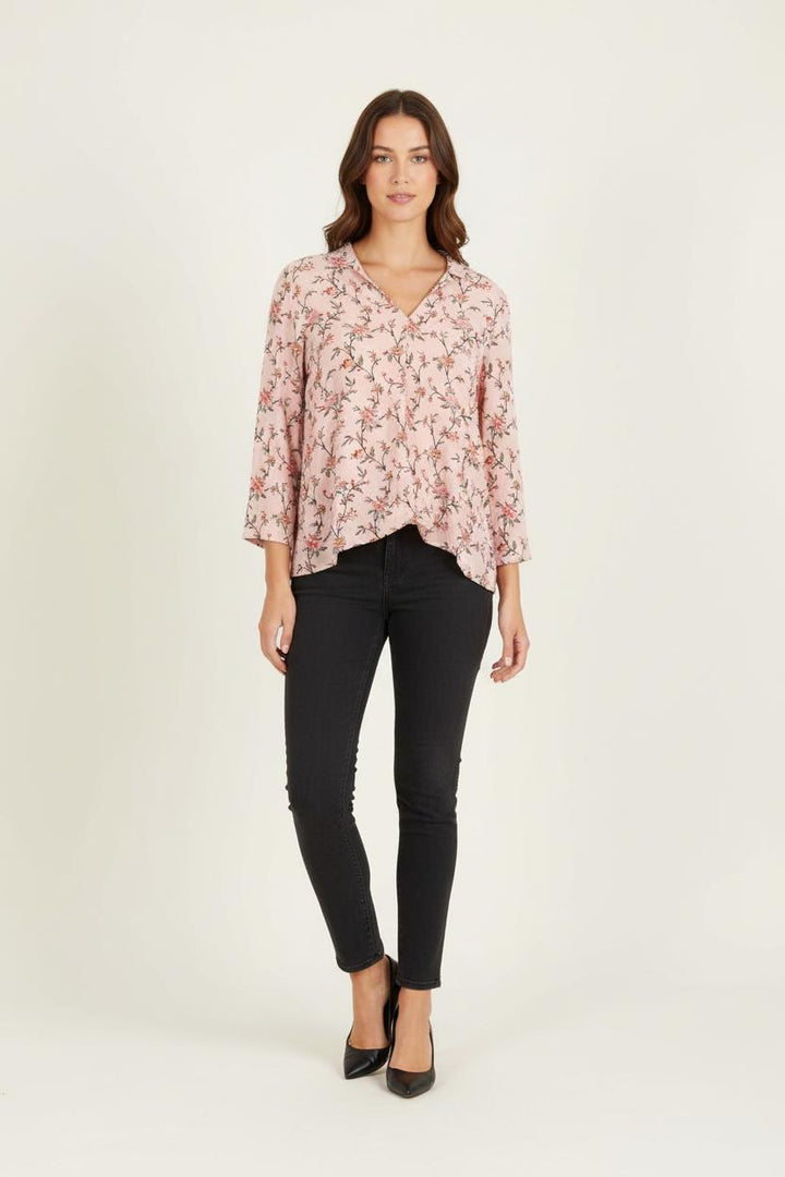 Blouse Rose à Fleurs - Taille S/36