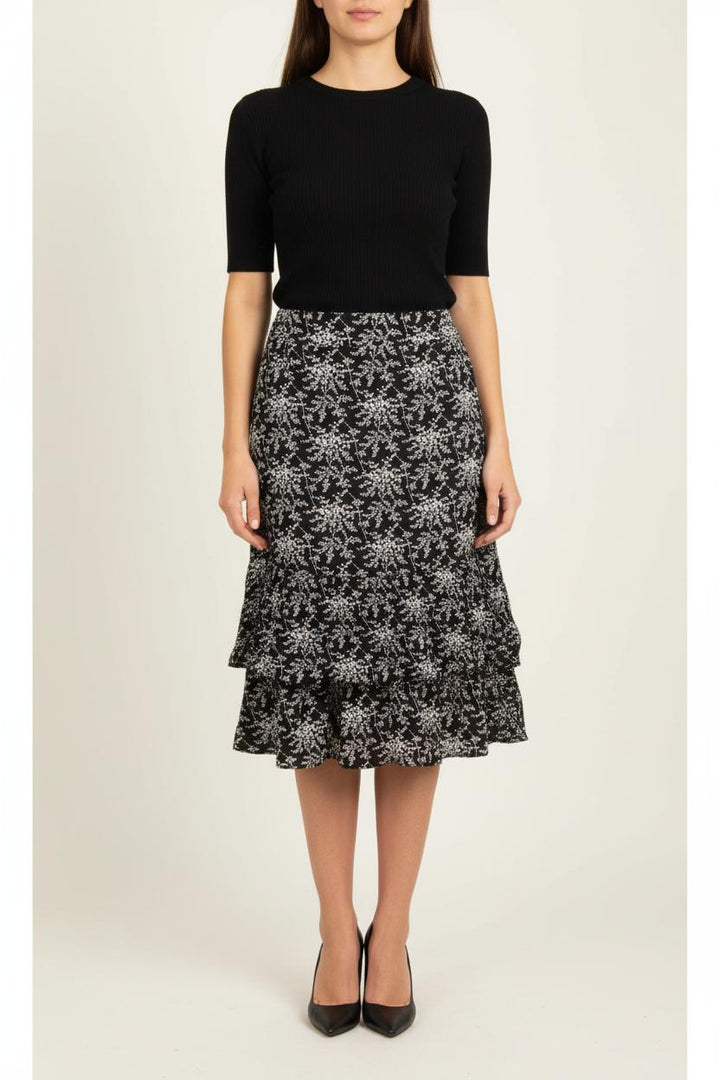Jupe Midi Noire et Blanche - Taille XL/42