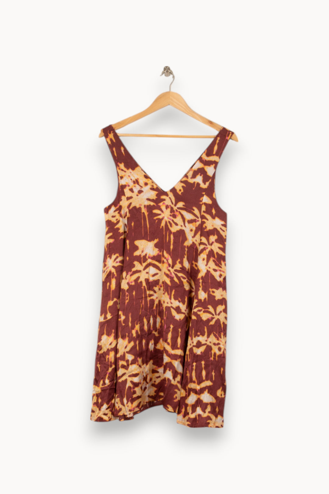 Robe Évasée Marron et Jaune - Taille S/36 de la marque Modetrotter | PARAD44709 - Vendu par Paradigme - Image 4