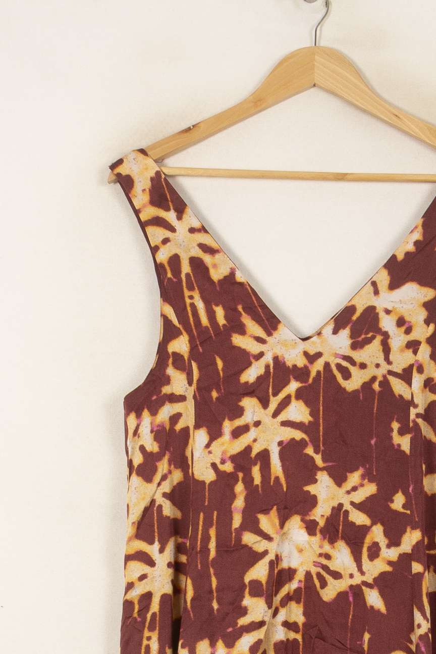 Robe Évasée Marron et Jaune - Taille S/36 de la marque Modetrotter | PARAD44709 - Vendu par Paradigme - Image 3