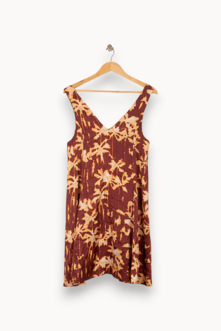 Robe Évasée Marron et Jaune - Taille S/36 de la marque Modetrotter | PARAD44709 - Vendu par Paradigme - Image 2
