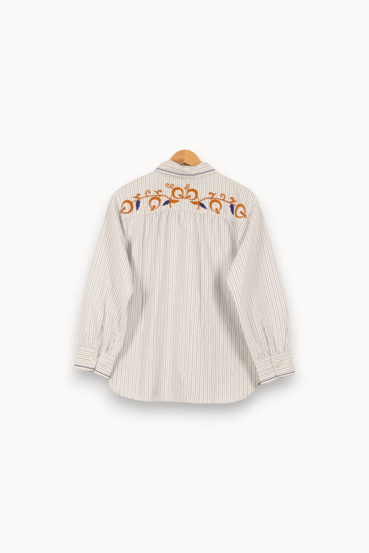 Chemise Rayée Blanche et Bleue - Taille XL/42 de la marque Stella Forest | PARAD44718 - Vendu par Paradigme - Image 4