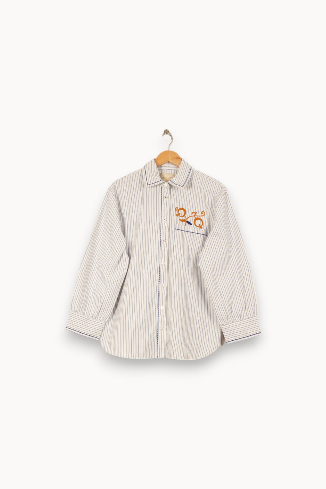 Chemise Rayée Blanche et Bleue - Taille XL/42 de la marque Stella Forest | PARAD44718 - Vendu par Paradigme - Image 2