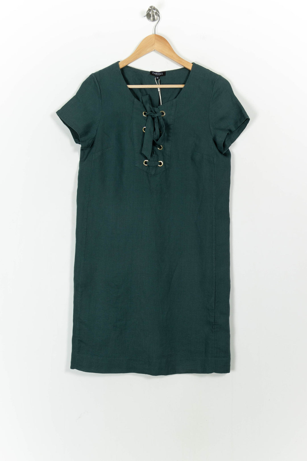 Robe Droite Verte - Taille M/38 de la marque Caroll | PARAD44720 - Vendu par Paradigme - Image 2