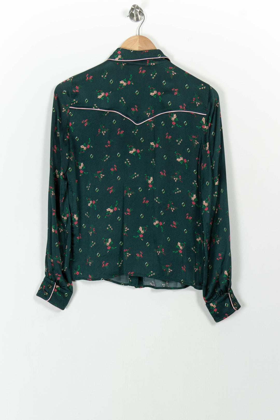 Chemise Fleurie Verte - Taille M/38 de la marque Tara Jarmon | PARAD44727 - Vendu par Paradigme - Image 4