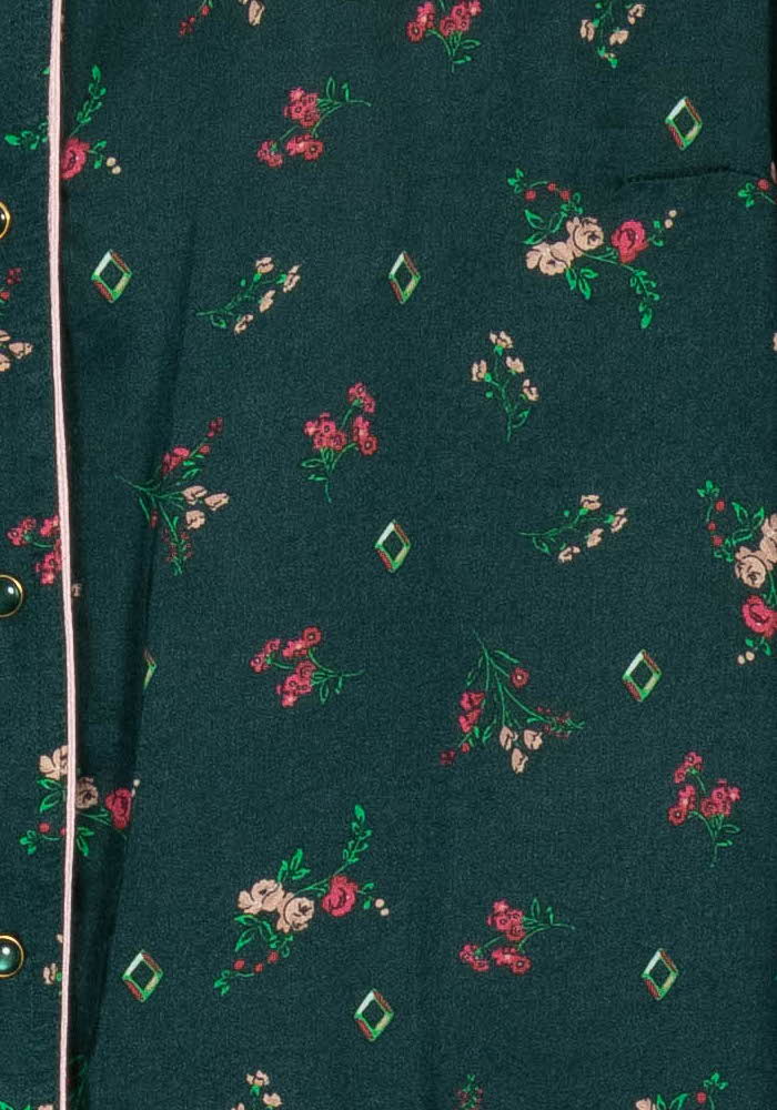 Chemise Fleurie Verte - Taille M/38 de la marque Tara Jarmon | PARAD44727 - Vendu par Paradigme - Image 3