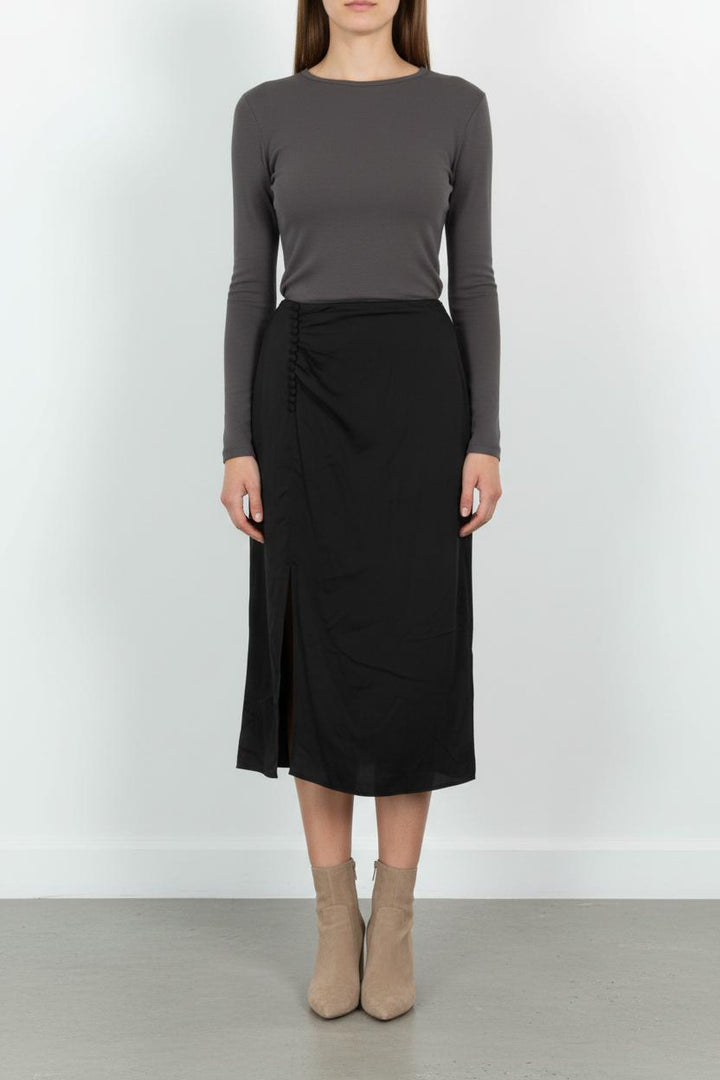 Jupe Fendue Noire - Taille S/36 de la marque ba&sh | PARAD44731 - Vendu par Paradigme - Image 1
