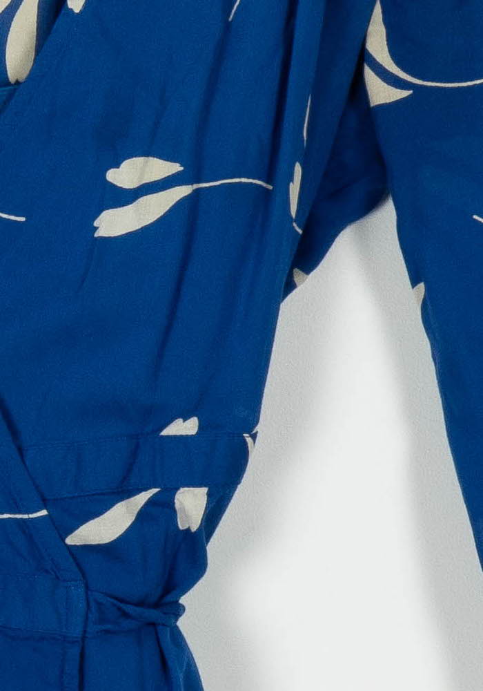 Robe Portefeuille Bleue et Blanche - Taille S/36 de la marque Petite Mendigote | PARAD44735 - Vendu par Paradigme - Image 3