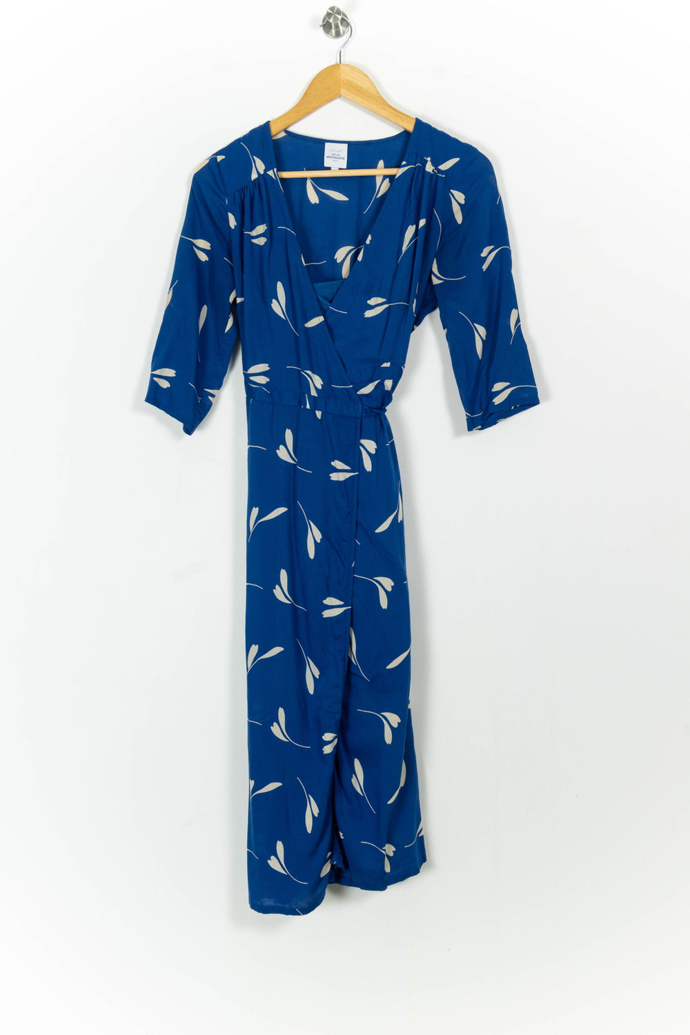 Robe Portefeuille Bleue et Blanche - Taille S/36 de la marque Petite Mendigote | PARAD44735 - Vendu par Paradigme - Image 2