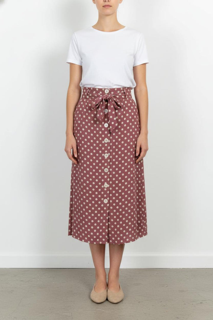 Jupe Midi Rose et Blanche - Taille M/38 de la marque Petite Mendigote | PARAD44736 - Vendu par Paradigme - Image 1