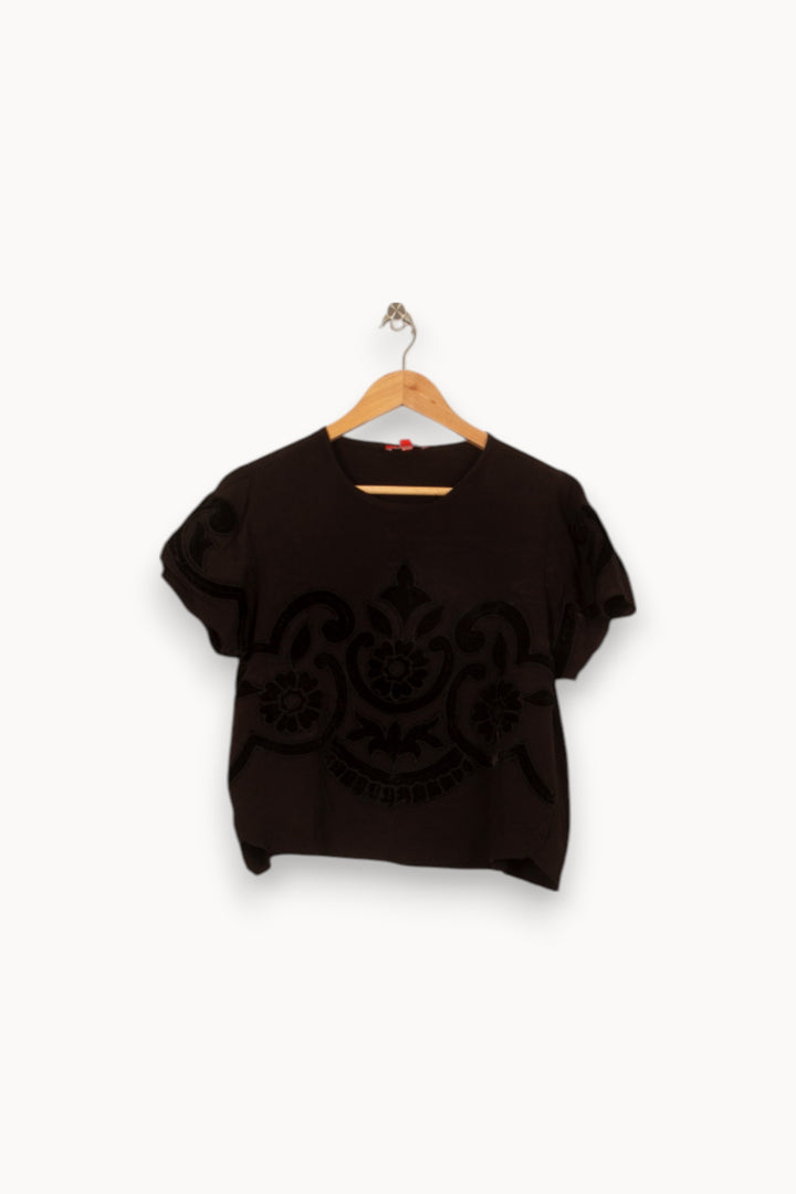 Tee-shirt Noir - Taille M/38 de la marque Derhy | PARAD44745 - Vendu par Paradigme - Image 2
