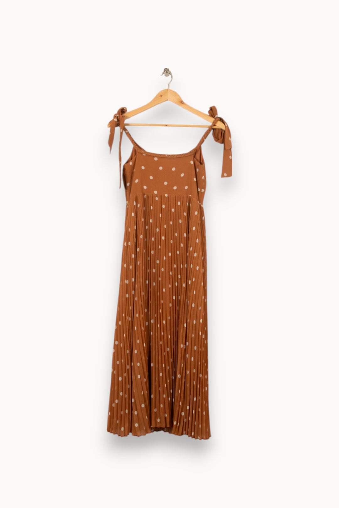Robe Midi Marron à Pois Blancs - Taille XS/34 de la marque Sézane | PARAD44752 - Vendu par Paradigme - Image 4
