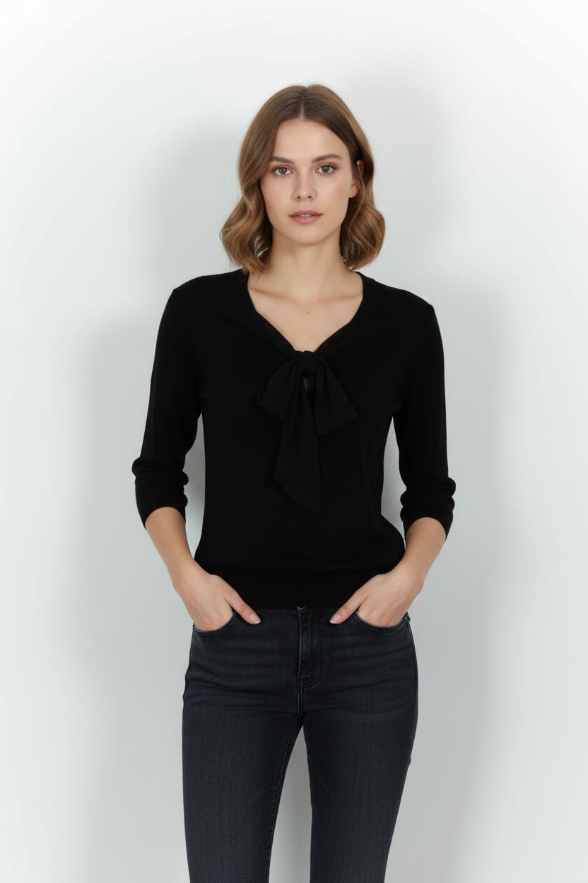 Blouse Noire - Taille S/36 de la marque Tara Jarmon | PARAD44759 - Vendu par Paradigme - Image 1