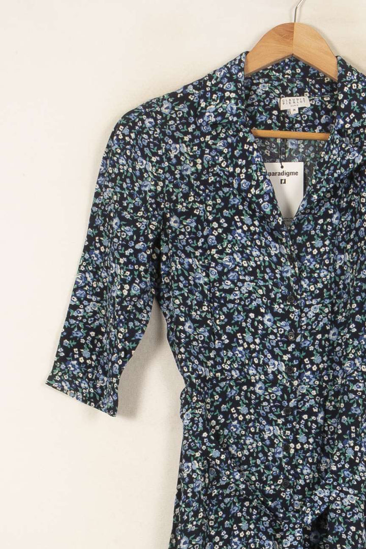 Robe Longue Bleue et Noire - Taille S/36 de la marque Claudie Pierlot | PARAD44770 - Vendu par Paradigme - Image 3