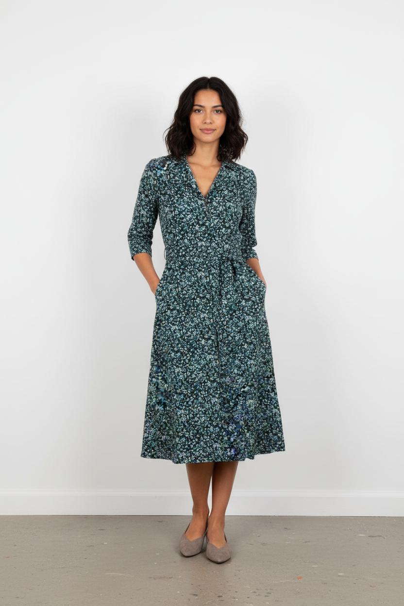 Robe Longue Bleue et Noire - Taille S/36