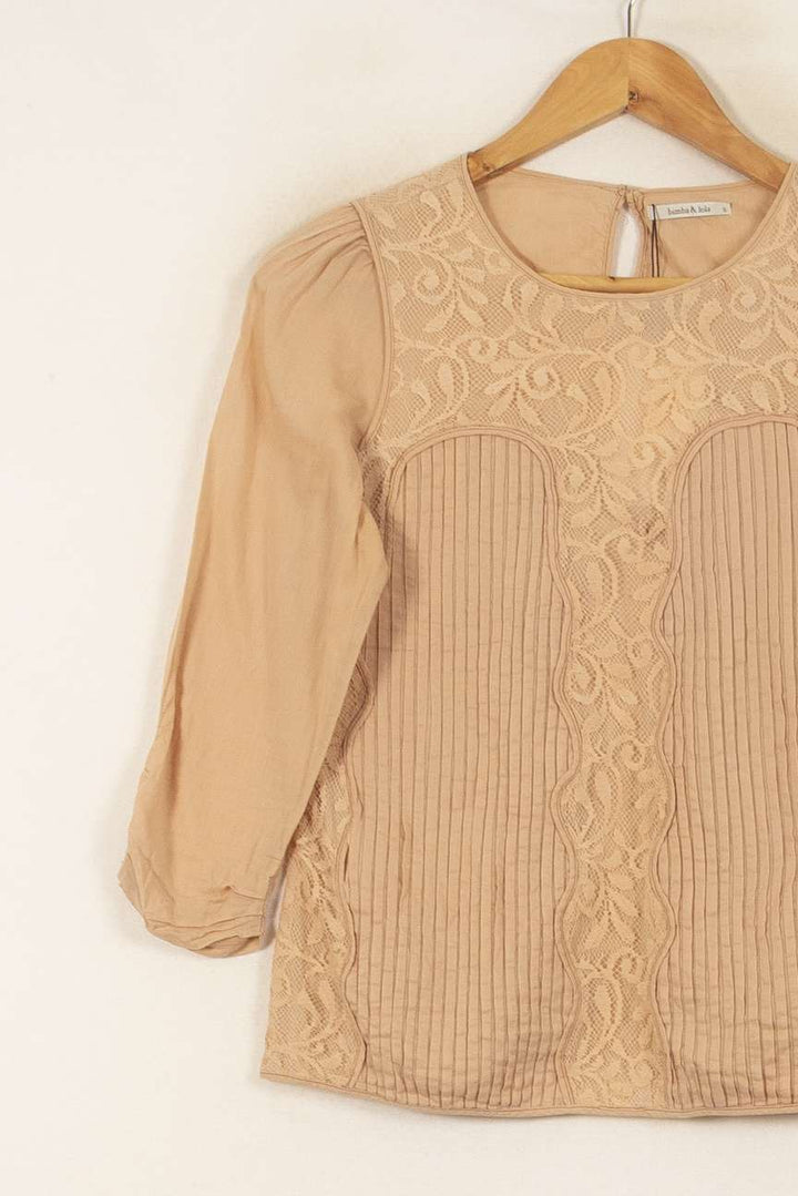 Blouse Beige - Taille S/36 de la marque Bimba y Lola | PARAD44777 - Vendu par Paradigme - Image 3