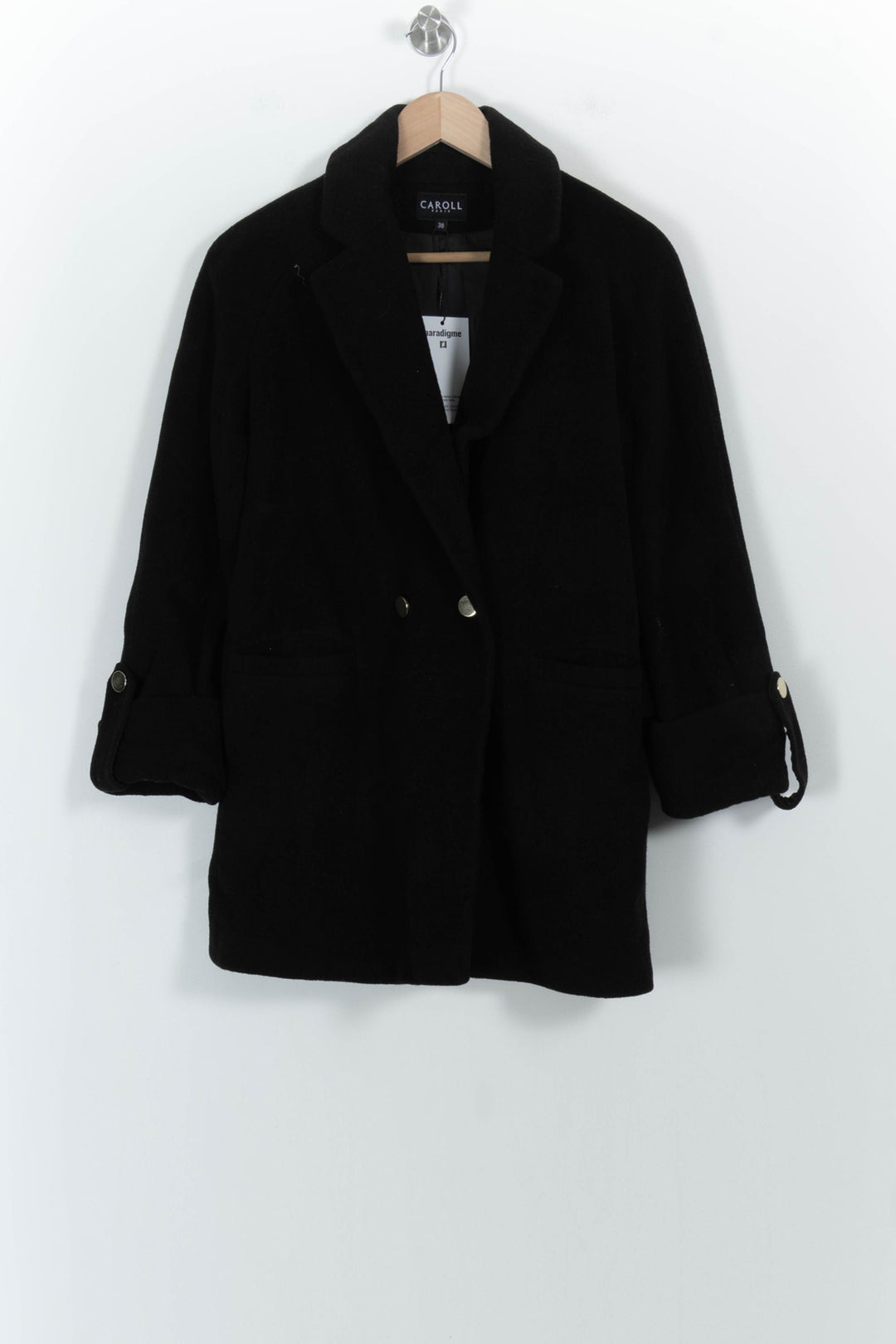 Blazer Noir - Taille M/38 de la marque Caroll | PARAD44791 - Vendu par Paradigme - Image 2