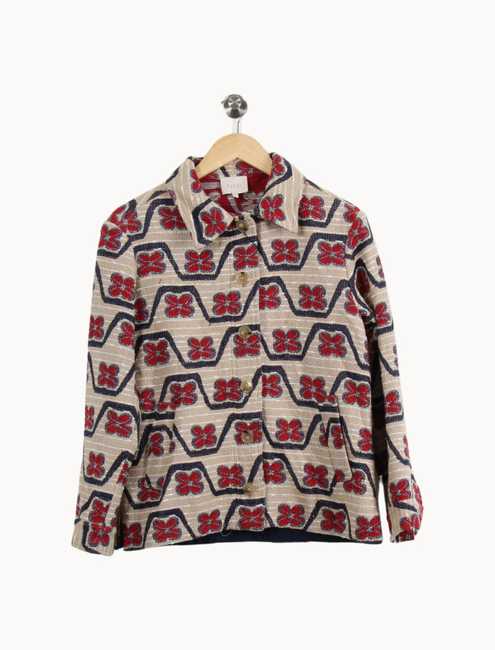 Veste Beige Rouge et Bleu - Taille S/36 de la marque Pablo | PARAD44798 - Vendu par Paradigme - Image 2