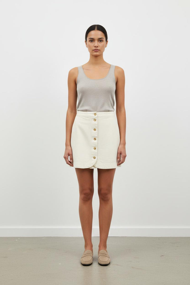 Jupe Boutonnée Blanche - Taille S/36