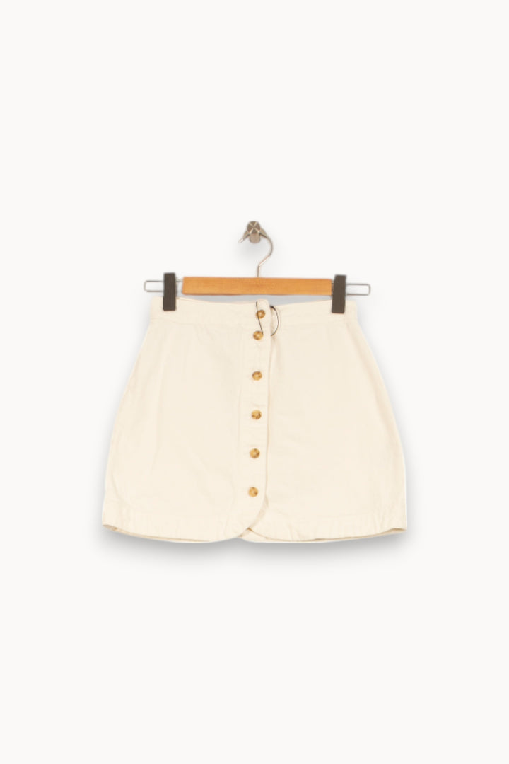 Jupe Boutonnée Blanche - Taille S/36 de la marque Sézane | PARAD44799 - Vendu par Paradigme - Image 2