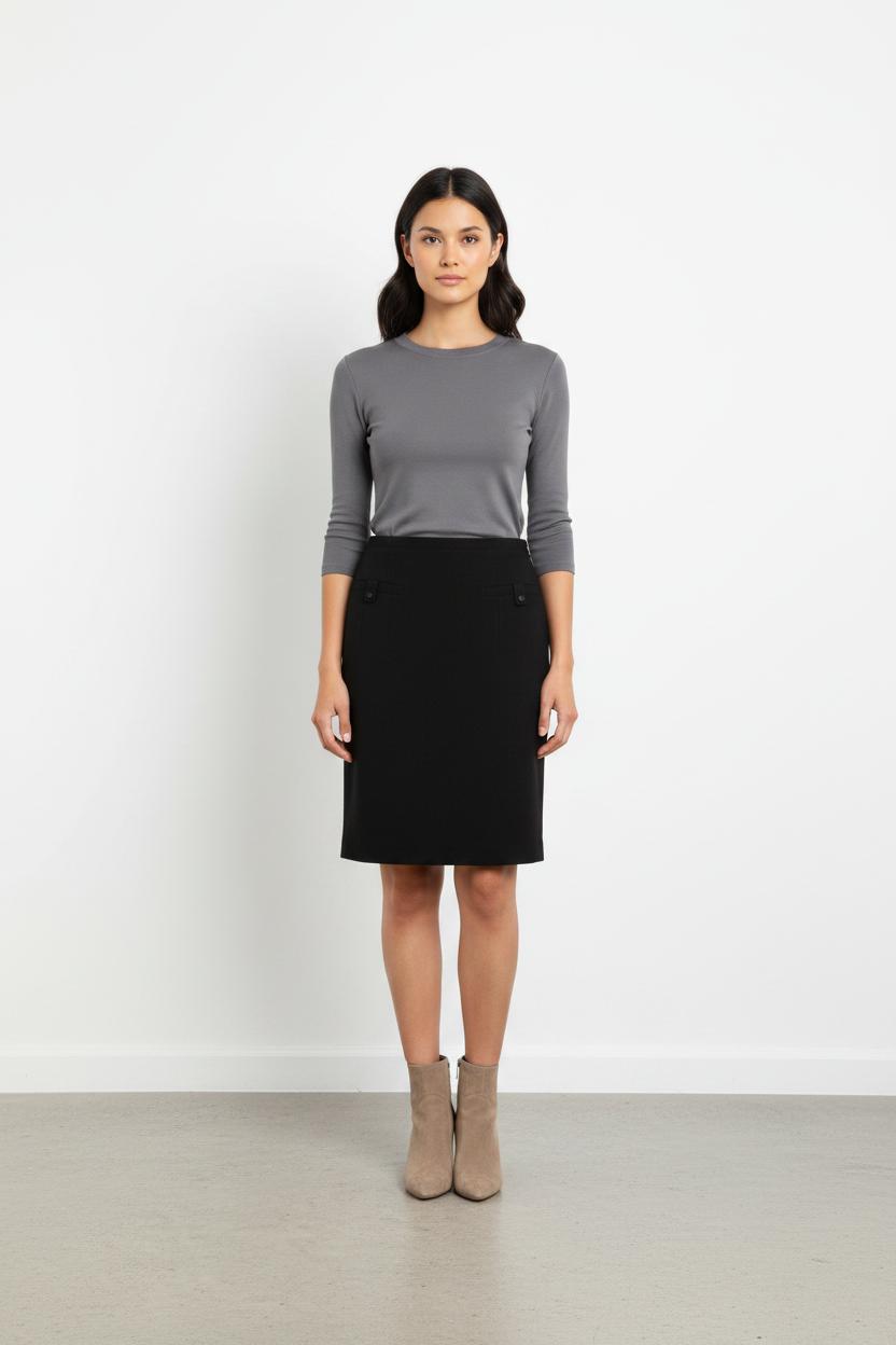 Jupe Droite Noire - Taille S/36