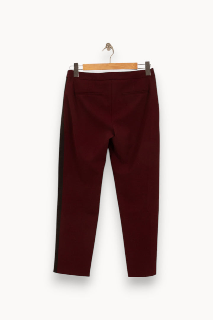 Pantalon Cigarette Bordeaux et Noir - Taille M/38 de la marque Maison 123 | PARAD44808 - Vendu par Paradigme - Image 4
