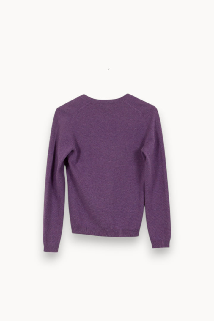 Cardigan Violet - Taille M/38 de la marque Eric Bompard | PARAD44810 - Vendu par Paradigme - Image 4
