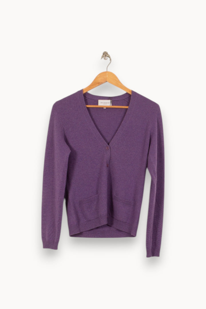 Cardigan Violet - Taille M/38 de la marque Eric Bompard | PARAD44810 - Vendu par Paradigme - Image 2