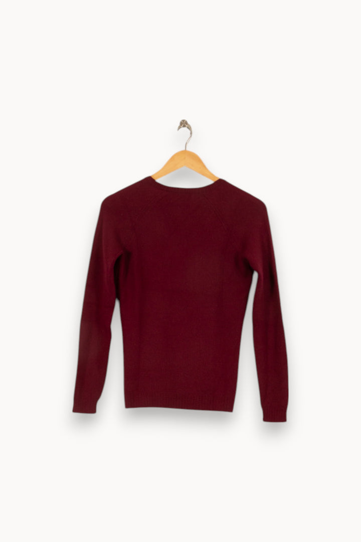Pull Bordeaux - Taille S/36 de la marque Eric Bompard | PARAD44811 - Vendu par Paradigme - Image 4