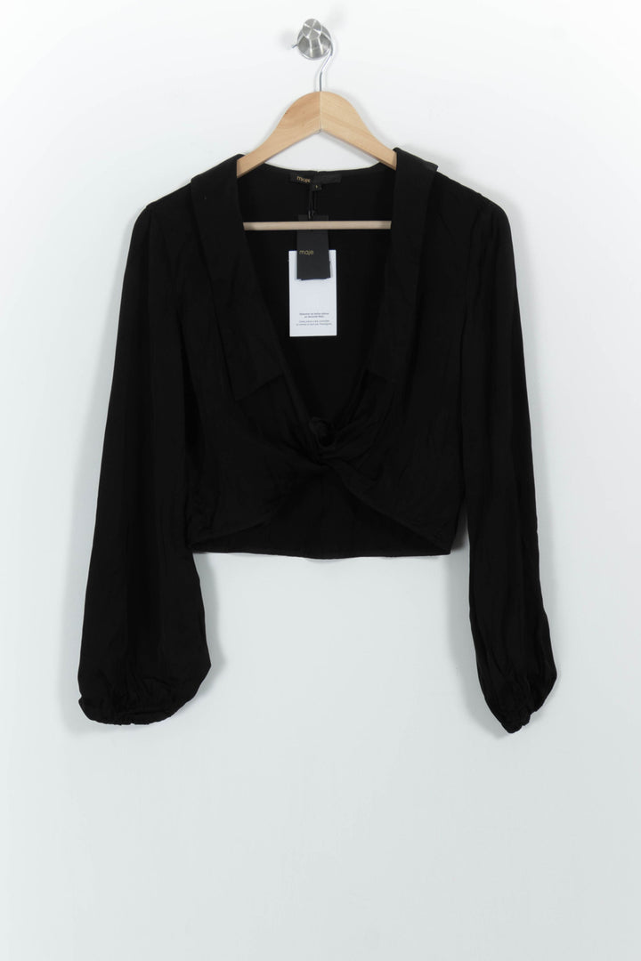 Blouse Noire - Taille S/36 de la marque Maje | PARAD44814 - Vendu par Paradigme - Image 2
