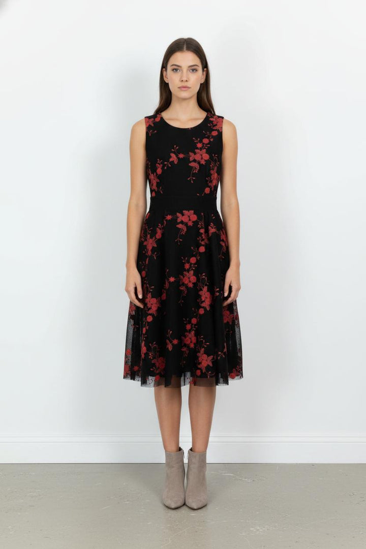 Robe Midi Noire et Rouge - Taille S/36 de la marque Maje | PARAD44817 - Vendu par Paradigme - Image 1