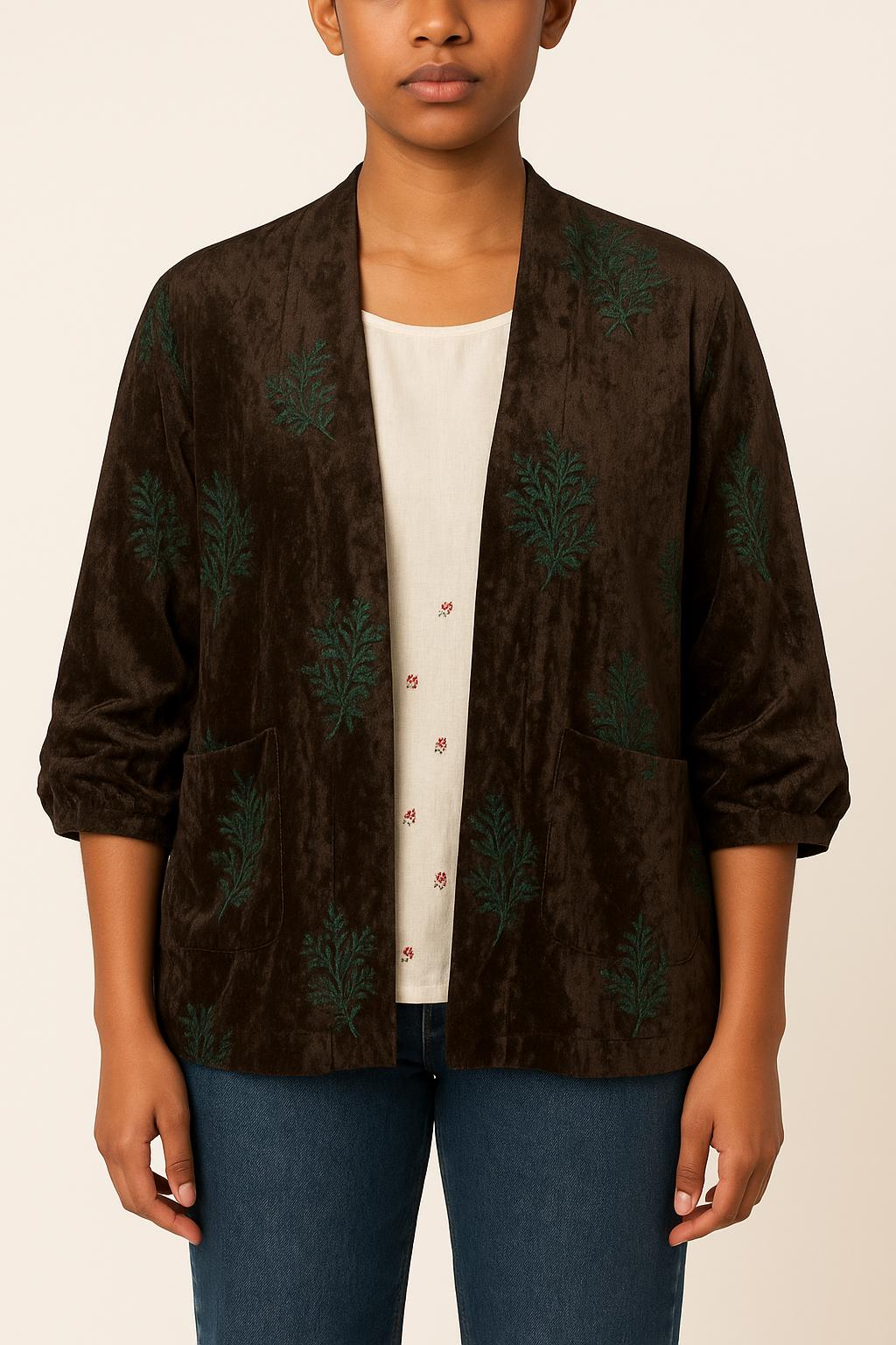 Kimono Vert et Marron - Taille M/38 de la marque Bellerose | PARAD44834 - Vendu par Paradigme - Image 1